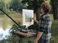 Plein Air Painting at Laurel Lake