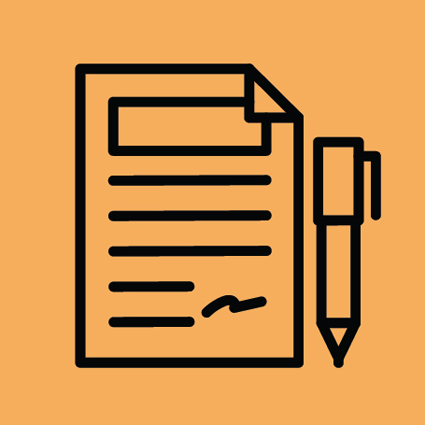 Paperwork and Pen Icon