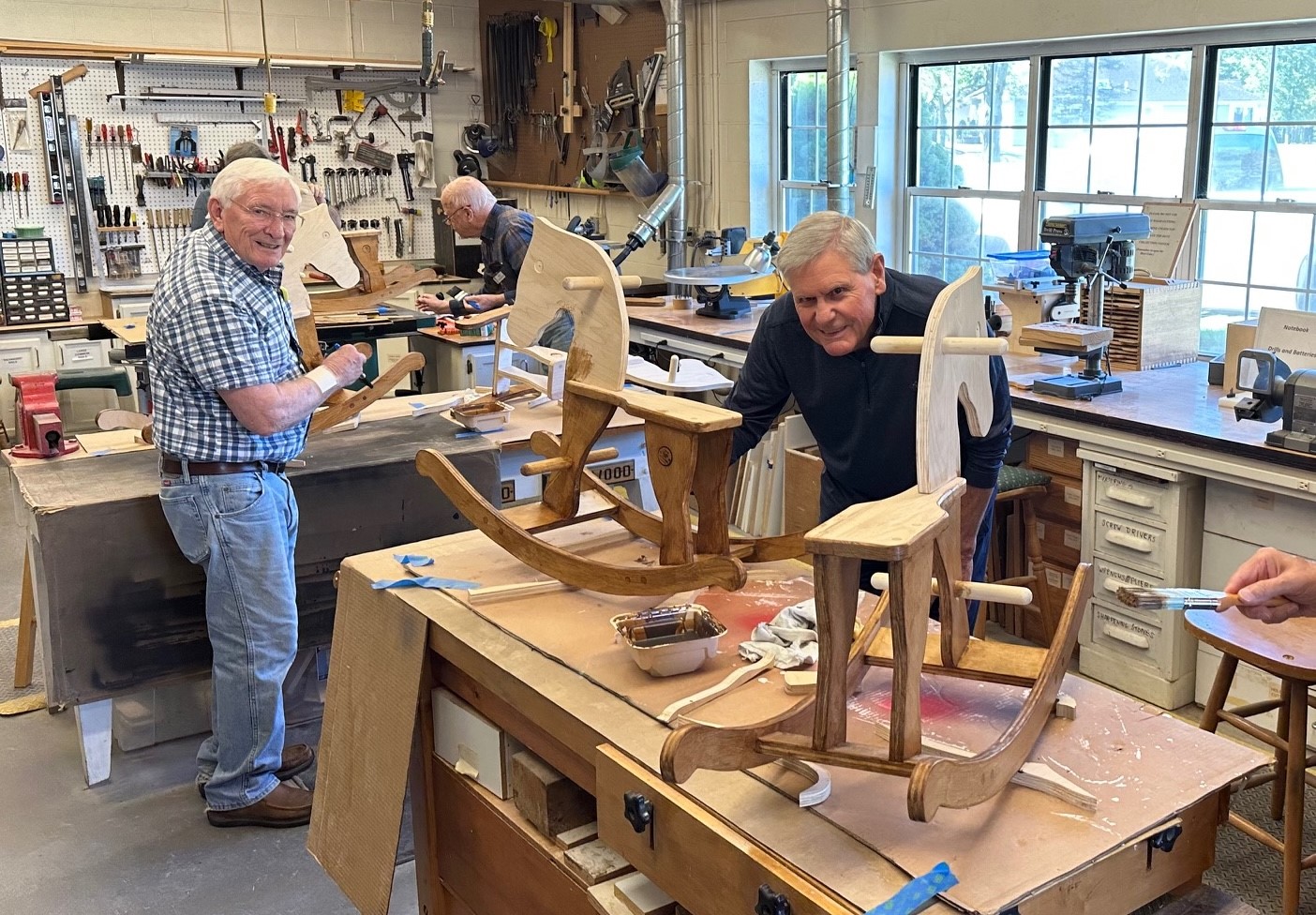 Woodshop making toys